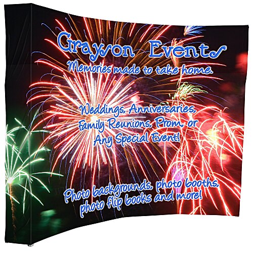 Splash Curved Floor Display - 9 feet - Wrap Graphics Main Image