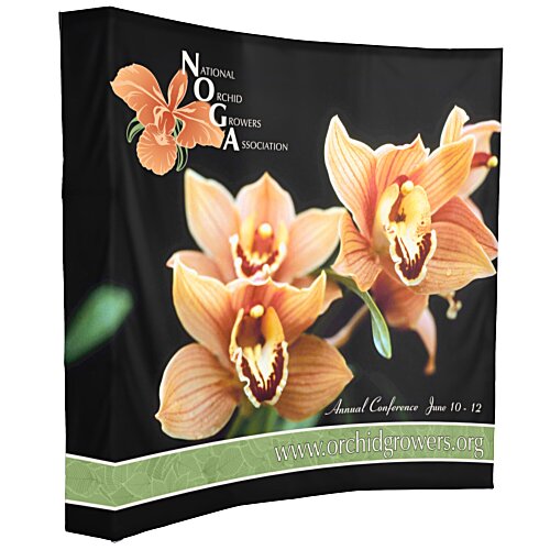Splash Curved Floor Display - 7 feet - Wrap Graphics Main Image