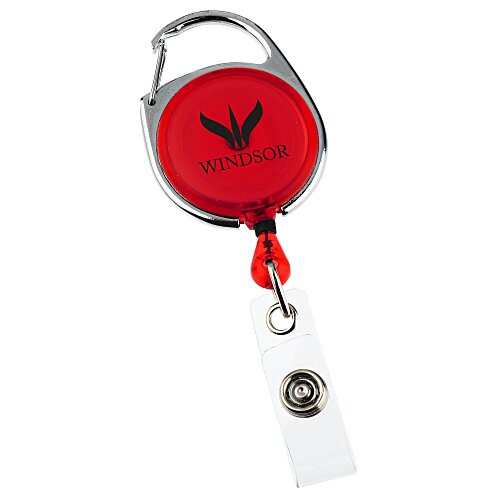 Carabiner Retractable Badge Holder - Translucent Main Image
