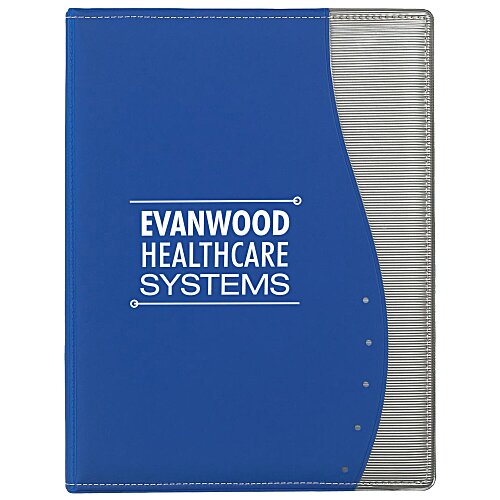 Silver Edge Portfolio with Notepad Main Image