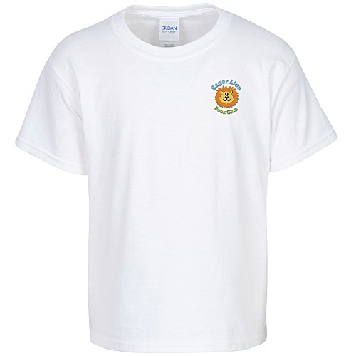 Gildan Ultra Cotton T-Shirt - Youth - Embroidered - White Main Image