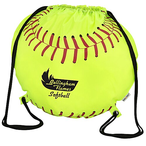 Game Time! Softball Drawstring Backpack Main Image