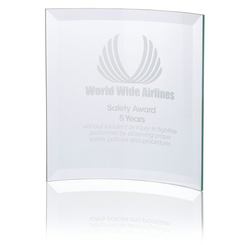 Scroll Jade Glass Award - 7" Main Image
