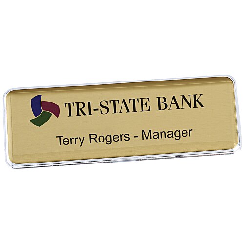 Click It Name Badge - 1" x 3" - Jeweler’s Pinback Main Image