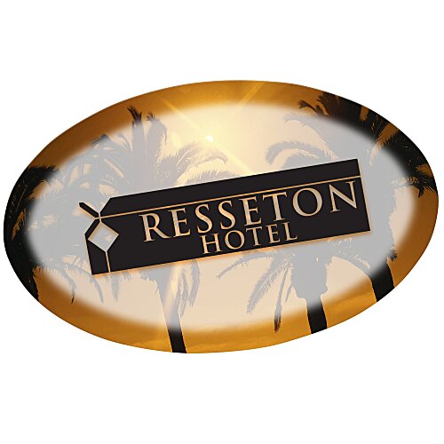 Full Colour Name Badge - Oval - Pin Main Image