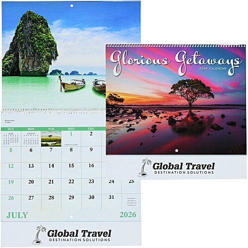 Glorious Getaways Appointment Calendar - Spiral Main Image