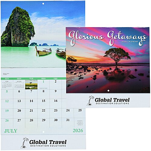 Glorious Getaways Appointment Calendar - Stapled Main Image