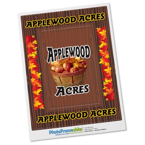 Removable Photo Frame Decal - 4x6 - Woodgrain Main Image