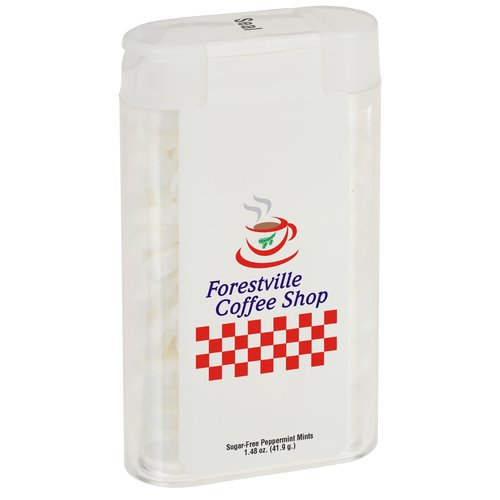 Tall Flip Top Dispenser with Sugar Free Mints - Large Main Image