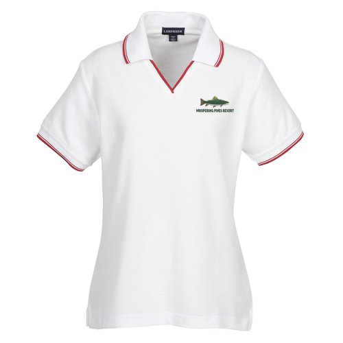 Cintura Striped Edge Pique Polo - Ladies' Main Image