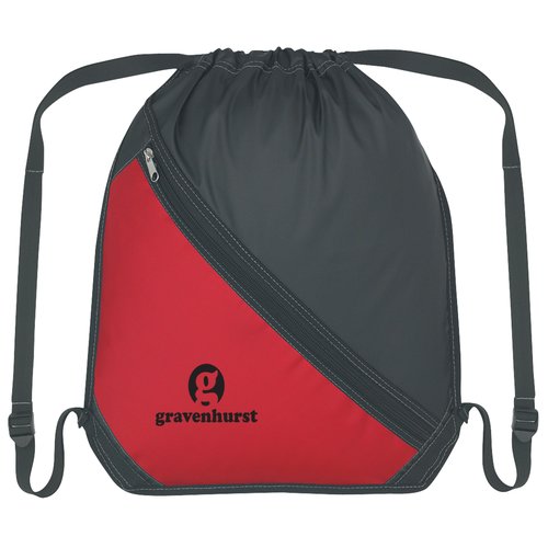 Bold Divider Drawstring Backpack - Closeout Main Image