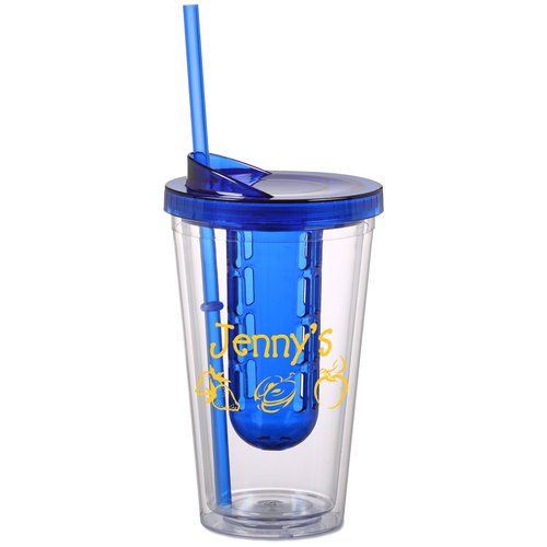 Fruit Infuser Double Wall Tumbler with Straw - 16 oz. Main Image