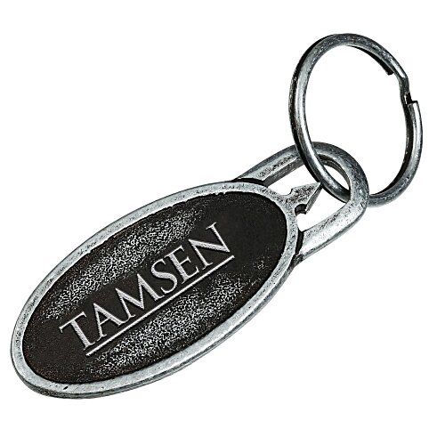 Nail Friendly Econo Metal Keychain - Oval Main Image