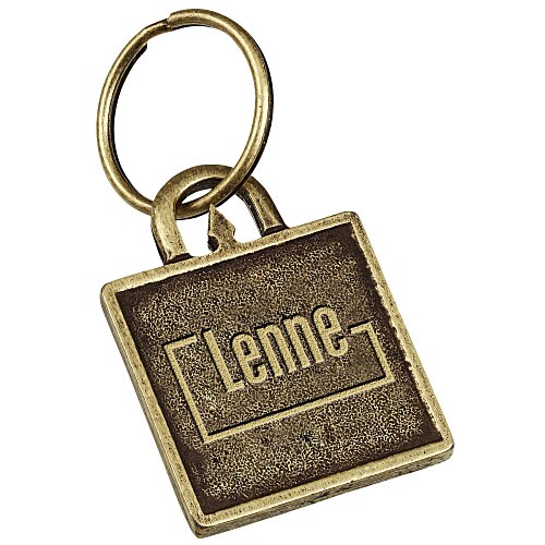 Nail Friendly Econo Metal Keychain - Square Main Image