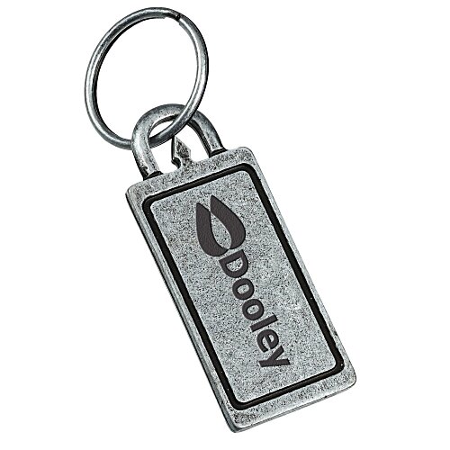 Nail Friendly Econo Metal Keychain - Rectangle Main Image