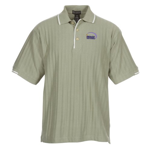 Vertical Cotton Polo - Closeout Main Image