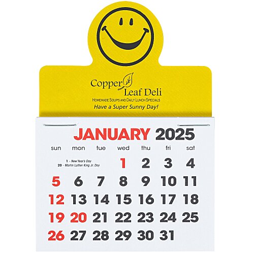 Stick Up Calendar - Smiley Face Main Image