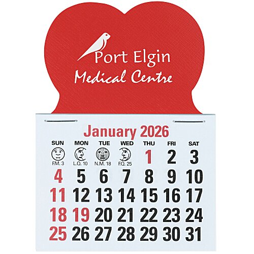 Stick Up Calendar - Heart Main Image