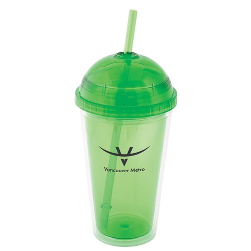 Double Wall Tumbler with Dome Lid - Closeout Main Image