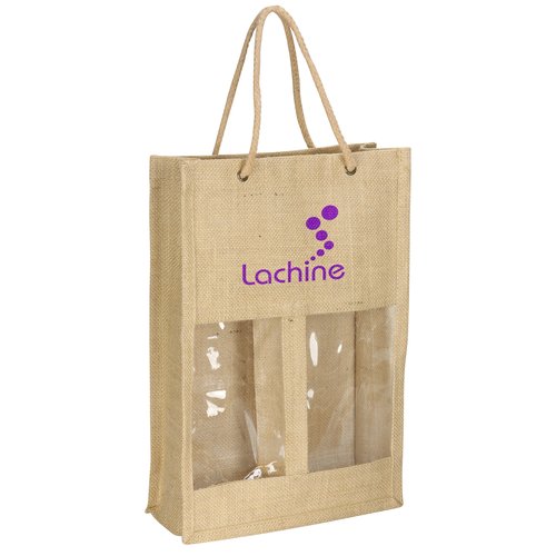Jute Wine Tote - Double Main Image
