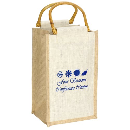 Jute Wine Tote - 4 Bottle Main Image