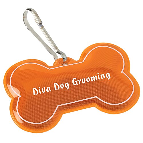 Reflective Pet Collar Tag - Dog Bone Main Image