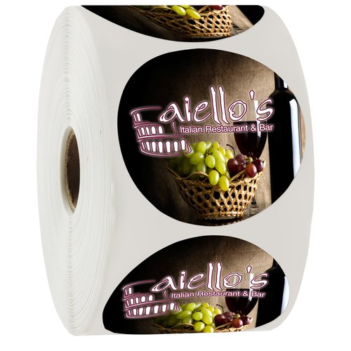 Full Colour Sticker by the Roll - Circle - 2 1/2 inches Main Image