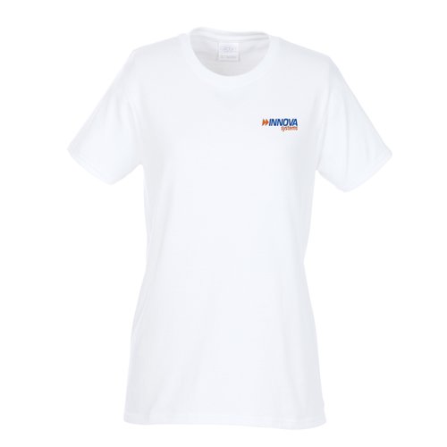Gildan Ultra Cotton T-Shirt - Ladies' - Embroidered - White Main Image