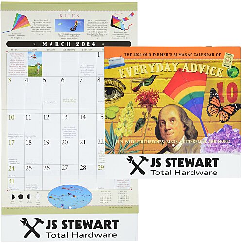 The Old Farmer's Almanac Calendar - Home Hints - Stapled Main Image