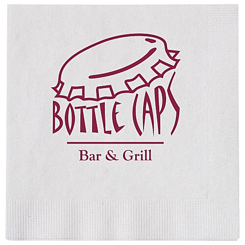 Beverage Napkin - 1-ply - White Main Image