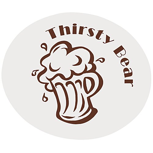High-Density Pulpboard Coaster - 3.5" Round - White Main Image