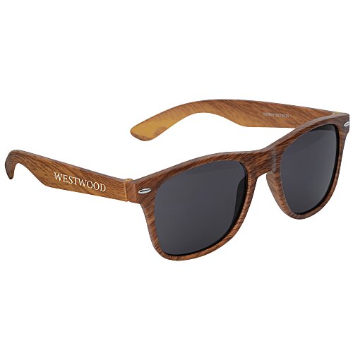 Risky Business Sunglasses - Wood Grain Main Image