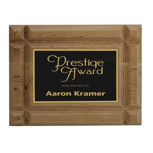 Walnut Finish Accent Cut Plaque - 7" x 9" Main Image