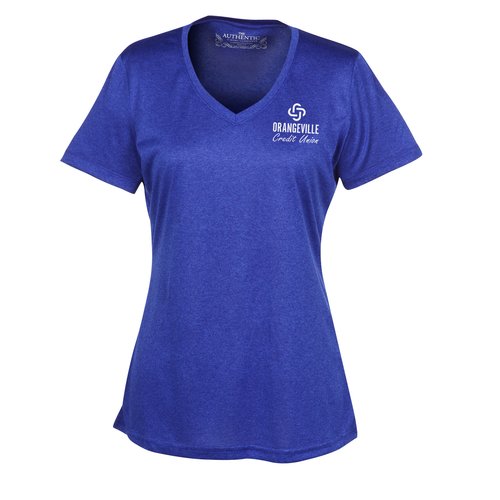 Pro Team Heathered Performance V-Neck Tee - Ladies' - Screen Main Image