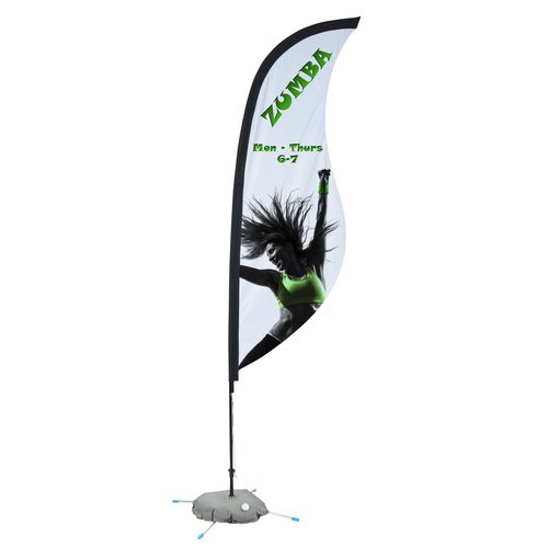 Indoor Sabre Sail Sign - 9 feet - One Sided Main Image