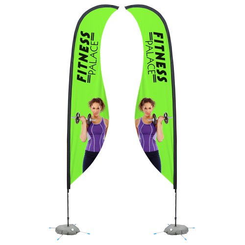 Indoor Sabre Sail Sign - 13 feet - Two Sided Main Image