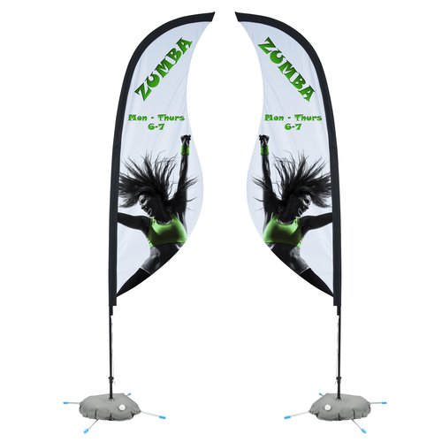 Indoor Sabre Sail Sign - 9 feet - Two Sided Main Image