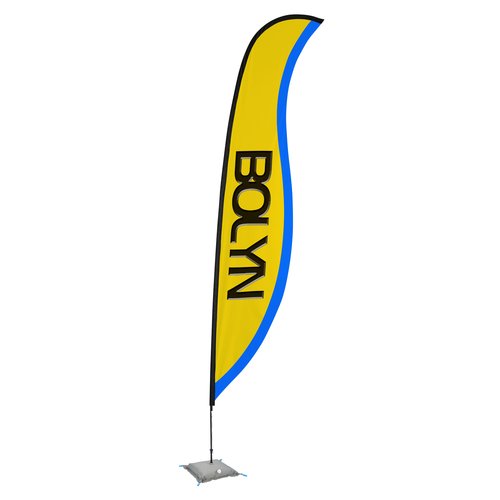 Indoor Sabre Sail Sign - 17 feet - One Sided Main Image