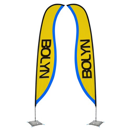 Indoor Sabre Sail Sign - 17 feet - Two Sided Main Image
