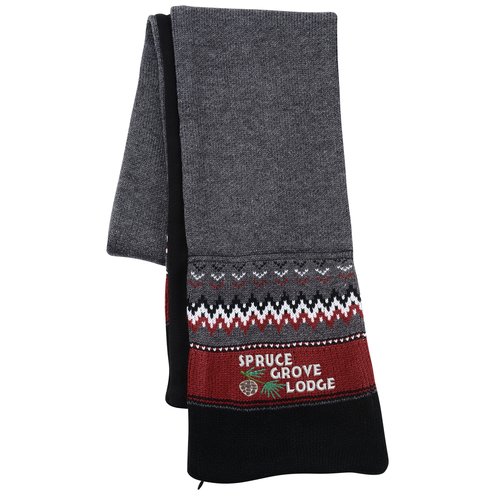 Chevron Scarf with Zippered Pocket Main Image