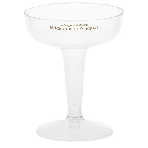 2-Piece Plastic Champagne Glass - 4 oz. Main Image