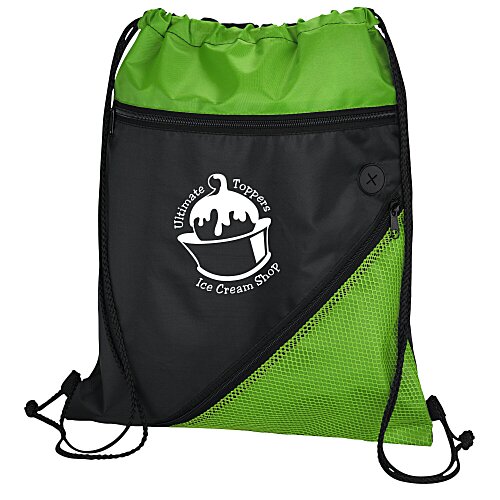 Angled Drawstring Sportpack - Closeout Main Image
