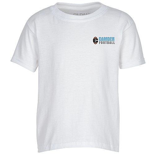 Gildan DryBlend 50/50 T-Shirt - Youth - Embroidered - White Main Image