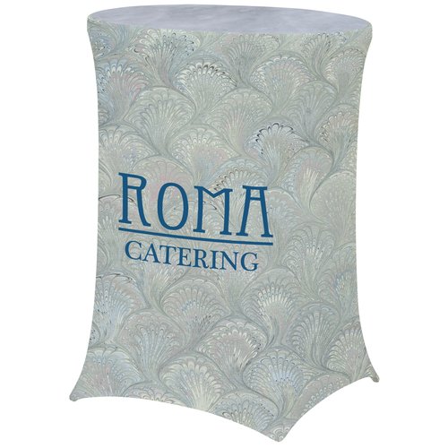 Hemmed UltraFit Table Cover - Round - Bar Height - Full Colour Main Image