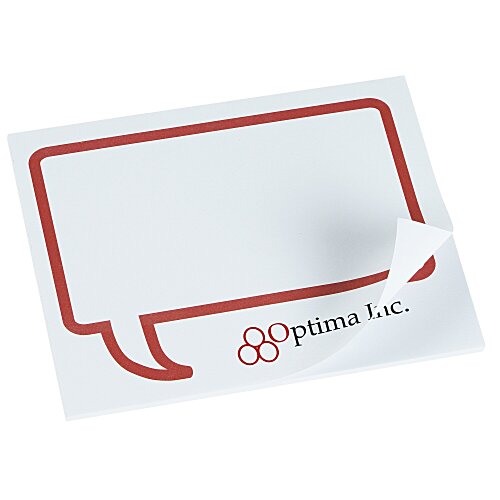 Souvenir Designer Sticky Note - 3" x 4" - Message Bubble - 25 Sheet Main Image