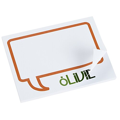 Souvenir Designer Sticky Note - 3" x 4" - Message Bubble - 50 Sheet Main Image