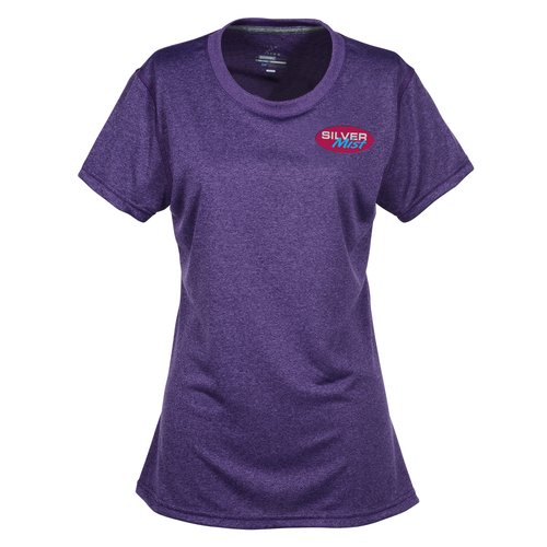 Vegas Heathered Performance Tee - Ladies' - Embroidered Main Image