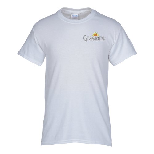 Gildan Heavy Cotton T-Shirt - Men's - Embroidered - White Main Image