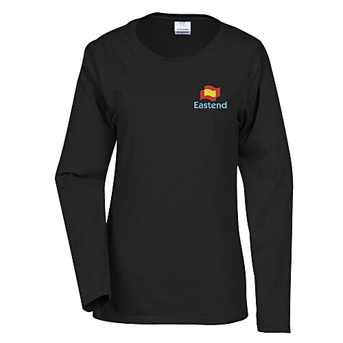Gildan Heavy Cotton LS T-Shirt - Ladies' - Embroidered - Colours Main Image