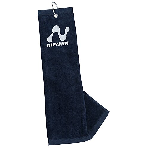 Heavy Weight Tri-Fold Golf Towel with Grommet Main Image